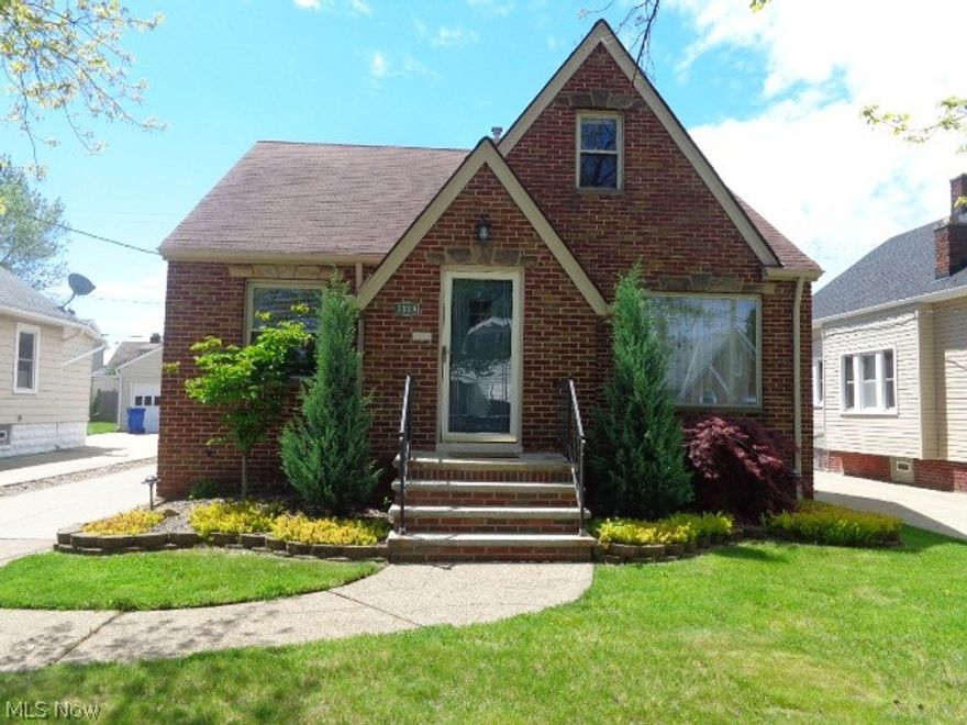 Spacious 1428 Sq Ft Brick Bungalow!! Move Right In!! New Carpet In First Floor Bedrooms!! Dormer Sized Bedroom Up With A Half Bath!! All The Appliances Including Washer And Dryer Stay!! Dining Room!! Large Patio In The Rear!! Freshly Painted!! Hardwood Floors!! Nicely Landscaped!! Priced To Sell--Wont Last!!