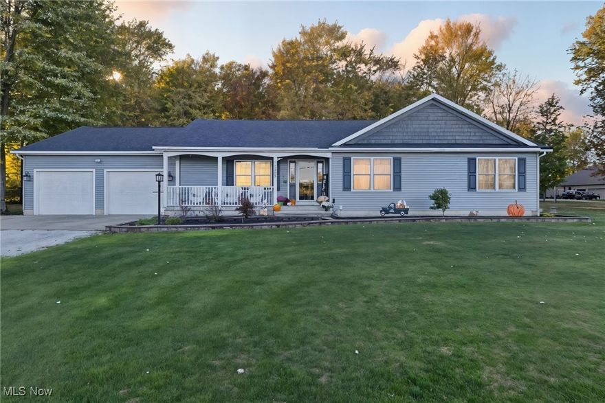 First time on the market! This one-of-a-kind ranch is more than a house- it's a place where comfort, beauty, and everyday living come together seamlessly-it's the kind of place where life feels a little more relaxed, a little more special, and every corner is filled w/warmth.Thoughtfully designed and lovingly maintained, it offers 4 spacious bedrooms, 3 full baths, including a private master suite, a flexible in-law/guest suite w/its own bath- the perfect setup for family, guests, or multigenerational living. At the heart of the home is a gorgeous kitchen w/updated granite countertops, and brand-new stainless steel appliances.The formal dining room is ideal for hosting special gatherings, while the cozy living room w/gas fireplace invites you to unwind and feel instantly at home. Every bathroom has been refreshed w/new quartz vanity tops, every closet is spacious (including walk-ins). A first -floor laundry adds convenience, while the partially finished lower level offers endless possibilities for hobbies, home gym, or extra living space. But what truly sets this home apart are the spaces designed for relaxation and connection. Imagine mornings on the welcoming front porch, evenings under the stars on the beautiful deck, or a weekend soak in the hot tub. Outdoors, you'll find a 12x20 shed w/electricity, perfect for storage or projects, all on a sprawling 1.65 acre lot in one of the area's most desirable locations- where homes rarely come available. Updates bring peace of mind: central air (2024), newer hot water tank- last 5 years, generator, oversized garage (24x32) that could fit 3 cars but is currently partially used as a woodworking hobby shop. This is a home that's been lovely, cared for and thoughtfully improved year after year- it's not just walls and windows-it's the promise of cozy evenings by the fire to gatherings on the deck, and countless memories waiting to be made. This home is move-in ready, full of character, and waiting to welcome its next chapter.