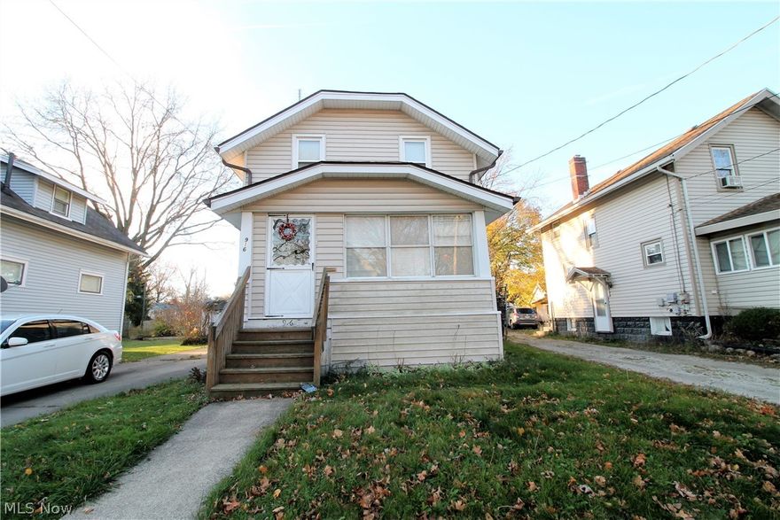 Investors lucky find! So much potential!  This home needs work, it is a diamond in the rough. Two bedroom and one full bath colonial home. First floor has a large living room, dining room is open to the kitchen and eat in area which has door to the back deck. Upstairs you will find two bedrooms, and a full bathroom that needs finished. There is a full unfinished basement. One car detached garage. Some updates are new siding, newer windows, newer electric panel, foundation repainted, chimney supported.