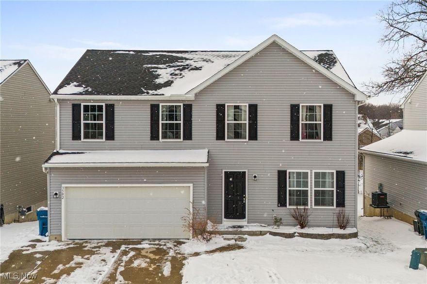 Welcome home to this beautiful 4-bedroom, 2.5-bath colonial built in 2021 at 3502 Magnolia Dr in Lorain! Designed with modern family living in mind, the open-concept layout creates a bright (tons of natural light) and welcoming space, perfect for spending time together or entertaining guests. Pull into the 3 car space driveway (2 car attached garage), open the front door and to the right is the large office/rec area.  The foyer leads into the humongous living room boasting tons of natural light and space for everybody. The kitchen is massive featuring granite countertops, ample cabinetry, and plenty of room for family meals and gatherings. Adjacent to the kitchen is the bright and open dining area overlooking the backyard for all of your entertainment needs. Upstairs, you’ll find four generously sized bedrooms offering comfort and privacy for everyone. The primary suite is massive boasting a large walk in closet and private bathroom.  Storage is abundant throughout the home, making it easy to stay organized and clutter-free including the second story laundry unit.  The unfinished basement provides a fantastic opportunity to add additional living space, ready for somebody to put their personal touches on it, whether you envision a playroom, home gym, or rec room. Step outside to enjoy the composite deck overlooking a fully fenced backyard, ideal for kids, pets, and outdoor fun. This move-in-ready home combines newer construction with thoughtful features and room to grow, all in a convenient Lorain location which is near all of your personal shopping/food/entertainment needs. 3502 Magnolia is the perfect place to create lasting family memories! (15 year 100% tax abatement has 10 years left. Ends up being 75% for last 5 years).