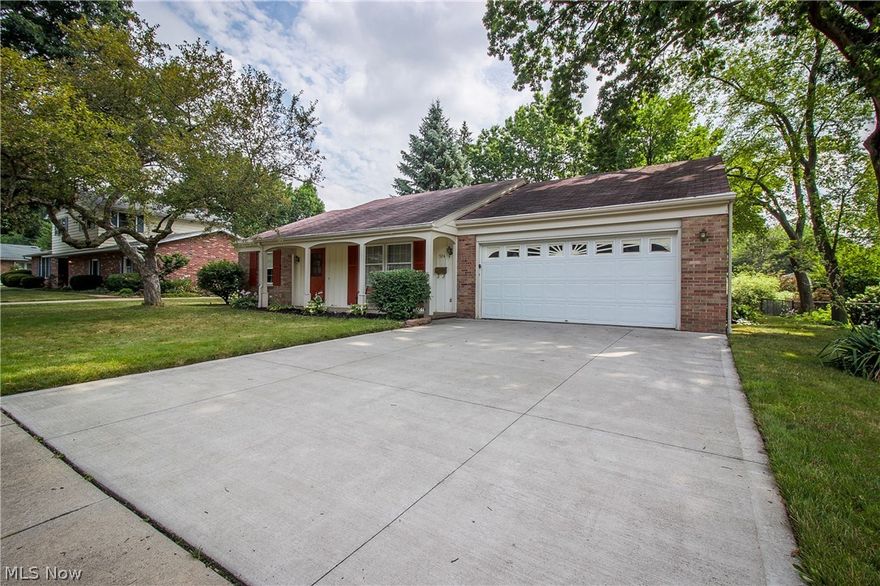 CUTE RANCH with great curb appeal!!  Step through the front door into the foyer that offers vinyl flooring.  As you walk into the living room you will find neutral carpet and a large picture window.  As you continue through the house, you are lead into the dining room that offers neutral carpet as well and access into the kitchen.  The kitchen boasts of hardwood flooring, laminate countertops, all white appliances and opens into the family room with a fireplace.  The great room also has neutral carpet, wood crown molding and vaulted ceilings that give it more of an open feel.  This room also gives you access to the deck outside, which is perfect for entertaining.  As you enter down the hallway you will find the master bedroom with private master bath.  There are two more bedrooms that share another full bath.  The basement is partially finished with a rec room, and extra storage space that has been waterproofed.  The back of the home is beautifully landscaped with a park like feel.  Th