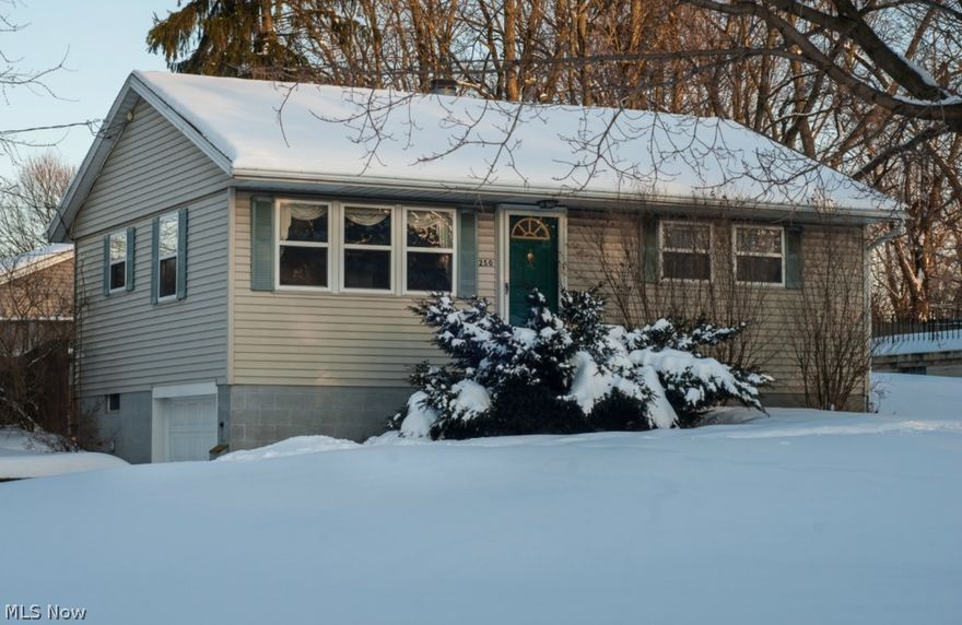 Come check out this cozy 2 bedroom, 1 full bath raised ranch. Enjoy the eat-in kitchen. New carpet in the living room. Laundry room located in the full basement. Spend time with family on the concrete patio in the fenced-in yard. Newer Roof. 1 Year Home Warranty Included.