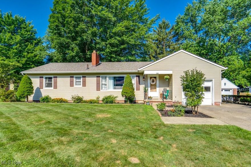 Welcome home to this charming ranch in the heart of Orrville! This well-maintained property offers three bedrooms and two full bathrooms—one full bath located in the full basement, perfect for additional living or guest space. Enjoy a bright and inviting living room featuring a cozy wood-burning fireplace (can easily be converted to gas) and large picture window. The eat-in kitchen provides plenty of room for gatherings and everyday meals and all appliances are included! Three bedrooms feature newly finished hardwood floors, and one bedroom could double as a library or home office with built-in shelving! The full basement is partially finished with the opportunity to make your own dream space! Step outside to a peaceful rear covered porch, ideal for slow mornings or relaxing evenings. The beautiful yard includes garden space, a shed with electric and the perfect spot to hang a hammock and unwind. A one-car attached garage with additional work room space for your storage needs! Located just a short walk from downtown Orrville’s restaurants, local businesses and community events, and only minutes from Orr Park with its picturesque reservoir and scenic trails. Orrville is a vibrant community known for its small-town charm, historic landmarks and welcoming atmosphere. With quick occupancy possible, this home is tucked away in a lovely neighborhood with easy access to Wooster and major commuting routes! Don’t miss your chance to make this delightful home yours!