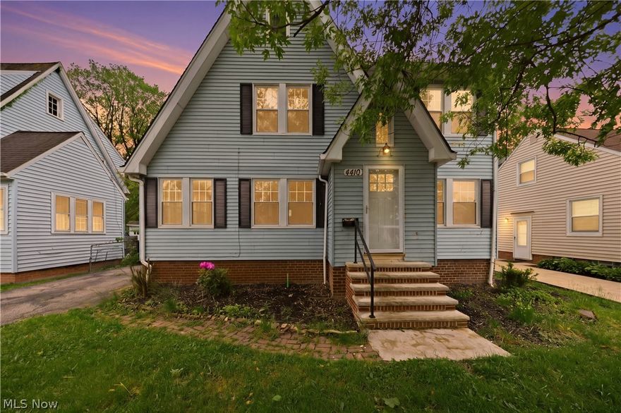 Welcome home to 4410 Ardmore Rd — where comfort, style, and everyday ease come together in one beautifully updated home in South Euclid. This move-in-ready gem offers the perfect blend of character and modern updates. Step into a warm and inviting living room, where the fireplace sets the scene for cozy evenings and quiet mornings with coffee in hand. Just off the main living space, a bright office/library area filled with natural light offers incredible flexibility — ideal for remote work, studying, or a peaceful reading retreat. The spacious dining room is perfect for gathering with family and friends, while the updated kitchen shines with modern finishes, new appliances, and generous storage and prep space. A trendy laundry nook featuring a convenient 2-in-1 washer/dryer combo maximizes function without sacrificing style. Upstairs, the finished attic has been transformed into a private owner’s suite complete with exposed brick and its own full bath — a charming and secluded escape.The finished basement adds even more versatile living space, perfect for entertaining, hobbies, fitness, or relaxing.Major updates provide peace of mind, including a brand new roof, brand new windows, and full waterproofing completed in August 2025 — enhancing energy efficiency, comfort, and long-term value.Fully updated, full of character, and truly move-in ready — all in a prime South Euclid location close to parks, shopping, dining, and more. POS Complaint before don't miss the opportunity to make this beautiful house your home. Don’t miss the opportunity to make this beautiful house your  home.