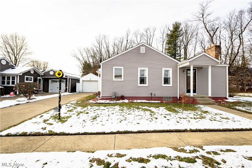 Nice 2 bedroom, 2 full bathroom vinyl sided ranch style home sitting at the end of a dead-end street in the Village of Malvern. The main level features an eat-in kitchen, a large L shaped living room with brick gas logs fireplace, a nice sized primary bedroom with a big closet, another ample sized bedroom with a big closet and an updated full bathroom. The basement has another full bathroom, a workshop room and plenty of room for storage. There is an oversized detached garage with an opener and a storage shed/workshop. Other features include vinyl siding, vinyl replacement windows, loads of storage space, a cement driveway, a private flat back yard and more. This is a well kept home in a great location at the end of a dead in street.