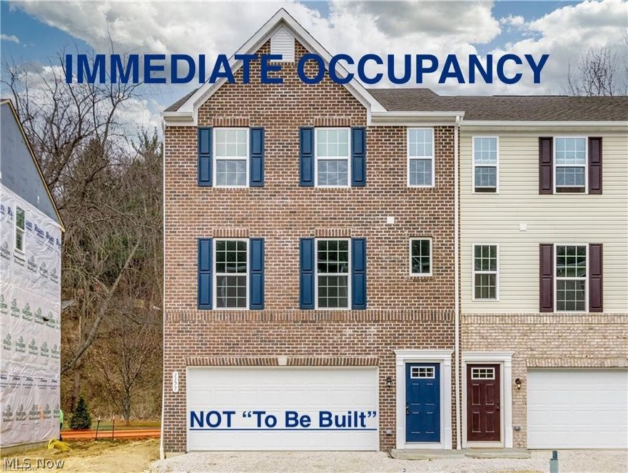 Brand new end unit Townhome in Ryan's Villages at Sycamore. IMMEDIATE OCCUPANCY, this is NOT "To be built". Enjoy this brand new home without the hassle and wait of building. This unit is located in a prime location in the development with a wooded view and walkout basement. Many upgrades including 4ft extension on kitchen, master. 40k in upgrades/ optional features from Ryan Homes. The lower-level utility room is just waiting for your finishing touch to make it an additional family room/rec room with a walk-out. Don't miss out on this one opportunity. Warranty through Ryan homes.