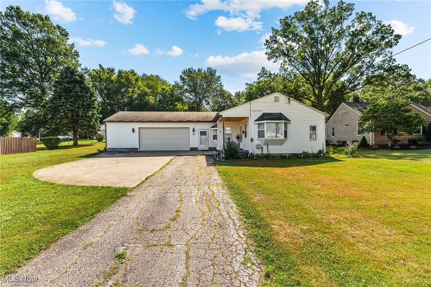 Welcome to this charming two bedroom with one full bath ranch in Barberton! It sits on .76 acres! This home has a living room full of natural light. The kitchen is bright, cheerful & has an eating area. There is a dining room centrally located in the home. There are also two bedrooms & a full bathroom with plenty of storage. Next to the kitchen is an additional living room. There is an utility room with laundry hook up. Attached to the house is a 2 car garage with a workshop room with-in. The yard is spacious & includes an outbuilding & a shed. The out building has a gas line, 220 electric & lots of storage. Wonderful one floor home! Hurry and schedule your showing! House is being sold AS-IS.
