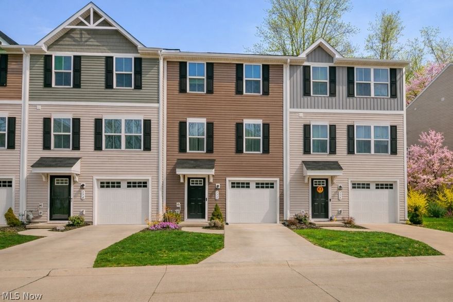 Built in 2021 and beautifully maintained, this move-in ready three-bedroom, two full bathroom townhome in Riverwood Village offers modern design, functional living, and a private wooded backdrop. From the moment you enter, you are welcomed by an oversized foyer that doubles as a convenient mudroom and provides direct access to the attached garage. The main living level showcases an open-concept layout with a spacious great room that flows seamlessly into the expansive eat-in kitchen and dining area, creating an ideal environment for both everyday living and entertaining. The kitchen is equipped with newer appliances, a center island for additional prep and seating space, and abundant cabinetry. A glass slider on the main floor offers potential for future expansion and provides natural light throughout the space. The lower level adds exceptional versatility with a finished paver patio and privacy fencing, creating a perfect outdoor retreat for relaxing or hosting gatherings. Additionally, this level includes a dedicated storage area or flex space that can easily be converted into a recreation room, home office, or fitness area to suit your needs. Upstairs, the third floor features three well-appointed bedrooms, including a comfortable master suite complete with a full private bathroom and walk-in closet. Two additional bedrooms are serviced by a second full bathroom, while the conveniently located second-floor laundry enhances everyday efficiency. Backing to a wooded setting, this home offers a peaceful and private atmosphere rarely found in townhome living. With its thoughtful layout, modern finishes, and desirable location, this property presents an outstanding opportunity for low-maintenance living in a highly appealing community.