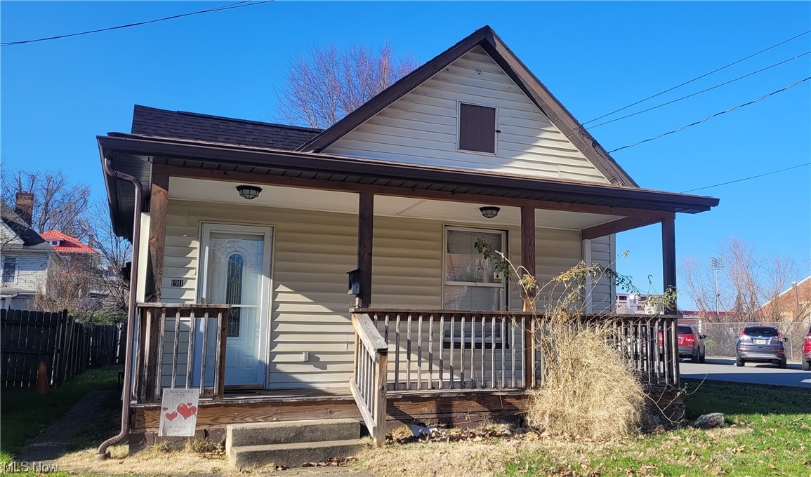 Conveniently located bungalow in N. Parkersburg on a corner lot-would be an excellent rental property or use you talents to make this your own home. Offers a newer kitchen, newer roof, laminate, 200amp electric, new rear slider with blinds and newer 7x20 covered front porch. There is off street parking and the new owner will need to finish the heating on interior. THIS IS CASH ONLY, AS IS WHERE IS.NO WAARRANTY.