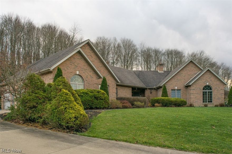 This home will impress! Quality built brick ranch on 1.3 acres in a great location just minutes to the highway. This home has a great open concept layout with 5 bedrooms, 3 full and 1 half bath and a 3 car attached garage. Schrock cabinetry throughout.The Master suite is 15x24 and includes a large walk in closet and a private bath with a Jacuzzi tub.The living room has hardwood flooring, a fireplace and lots of windows to enjoy the picturesque setting. The kitchen has a large center island, a walk in pantry and a built in desk. The finished basement has a spacious family room, 2 bedrooms and a full bath. There is a beautiful, private brick patio area and walk ways. The home is equipped with central vac and an in-ground sprinkler system. Freshly painted nice neutral colors so this home is move in ready. Immediate possession.