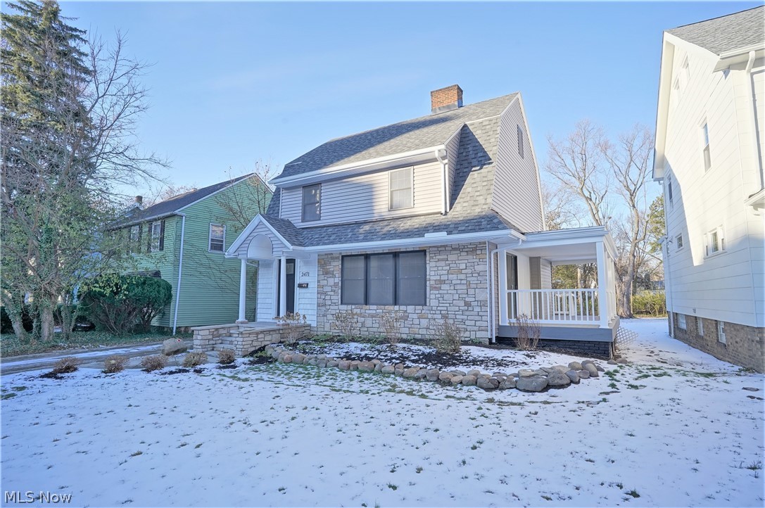 This cutting edge Home was taken down to the studs starting in 2021 and literally everything is brand new! Located in a prime location & in the heart of Cedar-Fairmount, Little Italy, University Circle and convenient to Downtown Cleveland. This lovely 2 1/2 story Colonial was reconfigured for maximum open space and features huge Living Room that easily floats Formal Dining area. Massive Stone fireplace that serves to seperate from Massive Eat-In Kitchen with Center Island, Gorgeous Granite plus a hearth feature with exotic Ceramic backsplash behind Gas stove. 1st floor laundry off kitchen. there's an open staitcase to 2nd floor & bathrooms on all finished levels. Huge loft landing on second floor walks out to balcony. Mechanical are all new, plumbing, electric, 2 heating and air conditioning systems, all new windows, new roof in 2021, vinyl siding. Brand new 1.5 car garage, all new designer lighting, LuxurVinyl flooring throughout, except bathrooms which are also exotic ceramic tile.