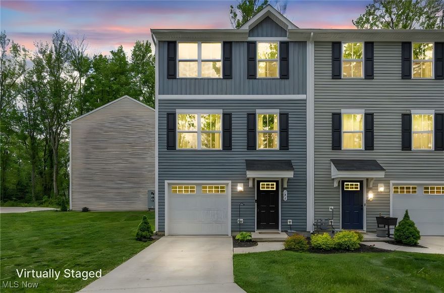 Modern End-Unit Townhome – Built in 2023 Welcome to this beautiful 3-bedroom, 2-bath end-unit townhome, completed in 2023 and designed with comfort and style in mind. Featuring an open-concept layout with neutral tones throughout. The kitchen has a modern design with ample cabinetry and flows into the living and dining areas. All appliances are included, making this a truly move-in-ready home. Enjoy the added space of a partially finished basement, ideal for a rec room, office, or gym. Wall-mounts in the living room and basement will remain for the new owners. Additional highlights include an attached garage and paved driveway. Don't miss your opportunity to own this nearly new, low-maintenance home in a desirable location!