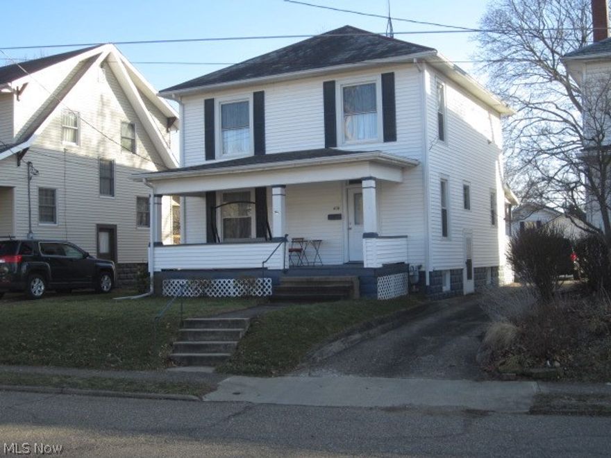 Move right into this lovely 3 bedroom home.  New range, dishwasher, stackable washer and dryer are included along with the refrigerator.  Newer flooring, paint, siding,windows, kitchen cabinets and within the last year new doors, wiring and insulation have been added.  Large living room and dining room with beautiful original woodwork that flows right up the staircase.  Upstairs you will find 3 spacious bedrooms, a large, full ,modern bathroom that also includes the laundry for your convenience. The hall features a spacious walk-in closet.   Downstairs is the full basement which is  completely open and ready to be finished.  The front of the home has a large front porch and to the back you will find a large, flat and partially fenced back yard with a 1 car garage with a new garage door.