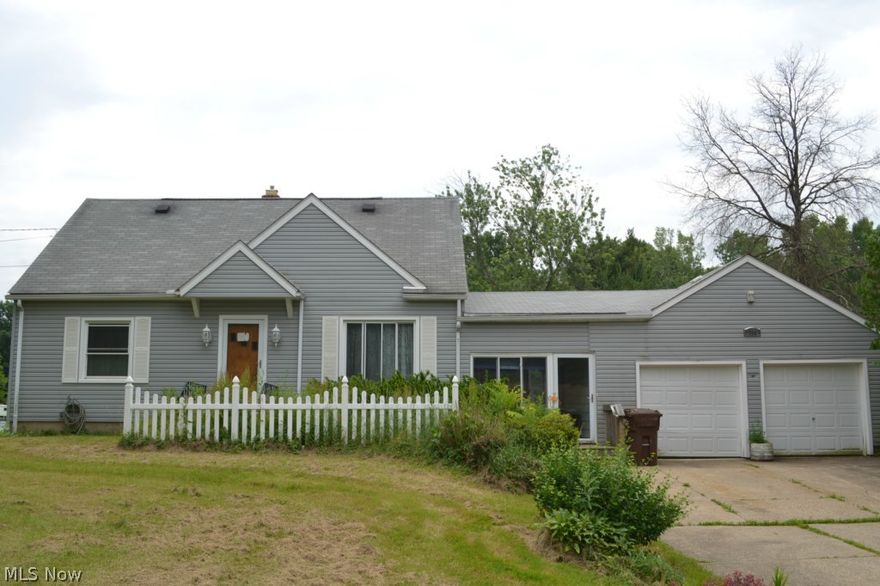 Charming cape cod on 2 acre lot.  4 bedrooms, large kitchen with an addition and a large deck with sliding glass doors off of the back.  Partially finished basement with fireplace.   A lot of potential here!  Call me today for a private showing!