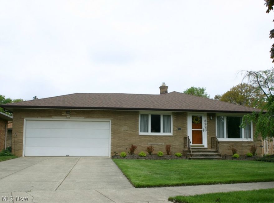 3 Bedroom 1.5 bath BRICK ranch with attached 2 car garage*Roof tear off in 2007*All appliances stay including washer and dryer*Part of the basement is finished & waterproofed with transferable warranty in 2008*Glass block windows*Enclosed sun room*Updated electric box in 2008