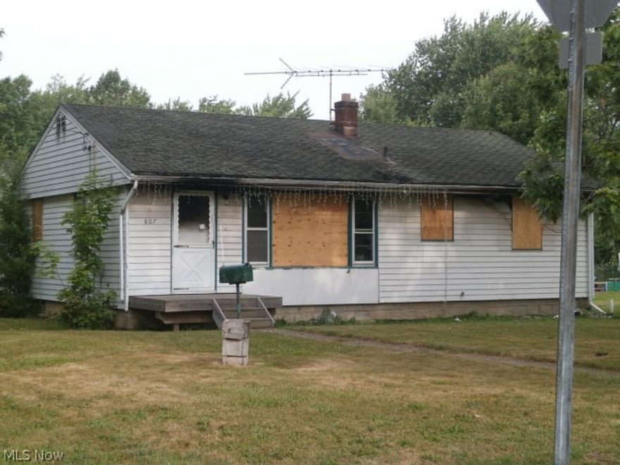 This is a Fannie Mae Homepath Property. Two bedroom ranch home on a corner lot with enclosed porch area that connects to the two car garage. Home has been damaged by fire.