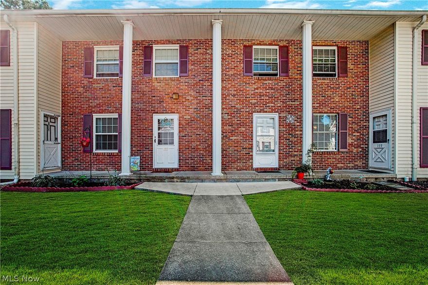 Welcome home to this lovely condo that is tastefully decorated and move-in ready. Enter into the living room that opens up into the open kitchen that has been recently and beautifully updated with 4 new wall hanging white cabinets, new sink, garbage disposal, black countertop, whirlpool built-in dishwasher and digital stove/oven. Abundant natural light pours in through the kitchen window and right into the front living space. The first floor offers a convenient half bath and has a full bath on the second floor as well as in the basement. The clean, freshly painted basement has a finished rec room and a nice size storage closet with shelves. The second floor has 2 nice size bedrooms, the master closet   
This condo is right next to Kaleidoscope Park and Memorial Park with walking trails, tennis courts, softball field, and a beautiful pond. If condo living is what you're looking for, look no further and don't wait, this one won't be available for long.