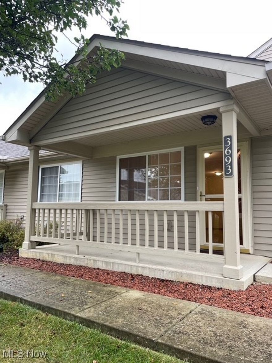 These condominiums are full of all kinds of wonderful people. You will see them out walking or headed to the clubhouse for cards or any number of activities. This unit is easily accessed from the attached garage. The covered front porch is just the right size for a 
couple chairs or a swing to enjoy the pleasant view. The appliances in the kitchen are new! The washer and dryer are not new but they do stay with the unit. The water heater is new in 2025. Bedrooms are newly carpeted and the larger bedroom has a walk in closet. Freshly painted, it is waiting for you to decorate to your taste. Lets take a look today!