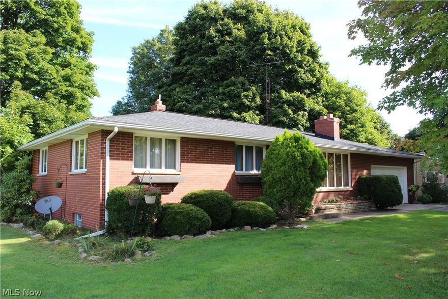 This fully renovated brick ranch not only offers location but quality throughout. Stunning hardwood flooring in almost every room, fully remodeled kitchen includes: new custom cherry cabinetry, modern backslash, granite countertops + new appliances. Color schemes follow throughout the home. New lighting fixtures throughout & newly painted. Large living area with tons of natural lighting which leads to three bedrooms adjoined by fully remodeled bath with marble tile. Kitchen includes  dining area.  Garage leads to backyard over 1/2 acre lot- beautiful backyard, mature trees and still in close proximity to shopping & amenities. Basement area offers additional family room option- tons of space. And utility room offers storage and laundry room. First floor living, absolutely move-in-ready.  Many  Updates!  Kitchen flooring, cabinets, countertops, appliances, light fixtures, bathroom, hot water tank, roof, water softener, paint throughout.