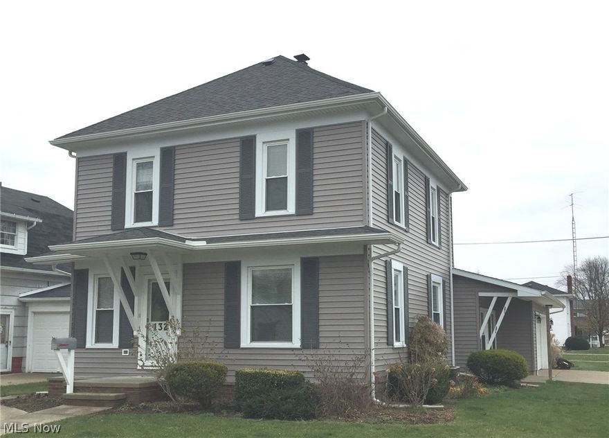 3 bedroom vinyl sided 2 story home.  Spacious entry foyer.  Walk in pantry in the kitchen includes the range and refrigerator.  Formal dining room.  First floor family room.  All walls include blown in insulation.  Replacement windows throughout.  Exclude the dishwasher and all window coverings.  New vinyl siding, gutters, downspouts, roof and outside lighting in 2016.  2 car attached garage with door opener.  Previous tenant's utility budgets-$77 per month for gas & $127 per month for electric.