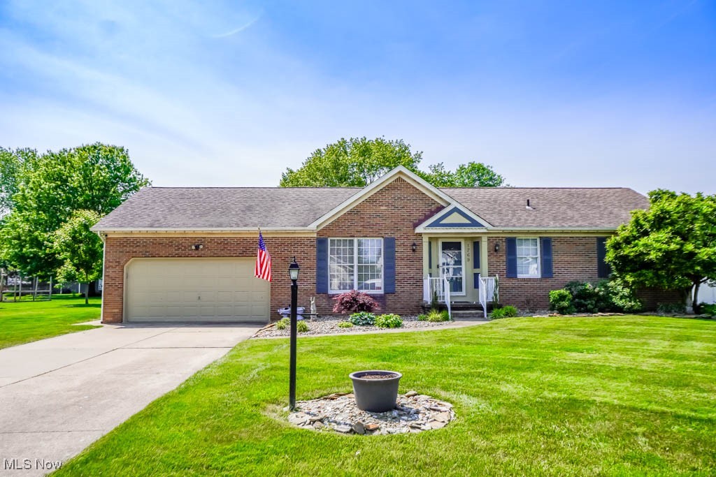 Enjoy true one floor living in this well maintained Perry ranch! Recent updates include a new deck, exterior and garage doors, ductwork, landscaping, and a 12x24 shed, leaving you with nothing to do but move right in. Inside, the layout flows from the front living room with a picture window into the dining area and galley-style kitchen, complete with newer stainless steel appliances and convenient access to the laundry room and attached two car garage. The vaulted sunroom offers a relaxing retreat with skylights, a fireplace, and a sliding door to the deck. Down the hall are three bedrooms with double closets and double hanging rods, including the primary with its own en suite full bath. The attached garage provides extra room for storage alongside your vehicles, and the large shed adds even more space for tools, yard equipment, and seasonal items so you’ll have plenty of room to keep things organized. Call today to schedule your showing!