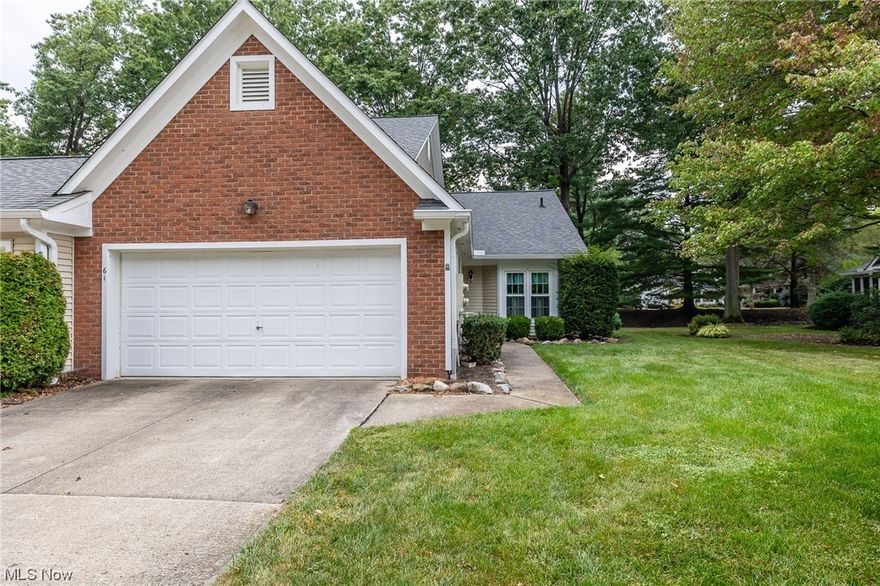 Welcome Home to Unit #61 In the Westwood Condominium Development.  This Abigail model features the larger larger 2nd bedroom.  Current owner realizes that her home needs some updating therefore it was priced accordingly.  Spacious, open floor plan.  This home has so much to offer.  Large eat in kitchen with some newer appliances and a great pantry. Nice Dining room.  Sunken great room with gas logs in the fireplace and vaulted ceilings.  Great master bedroom offers a large bathroom with ample counter space and walk in closet.  Step down into a three season sun room off of the great room for those relaxing evenings overlooking green space.  There is an attached two car garage with overhead storage.  Some of the upgrades are as follows:  New A/C in 2023, the master bedroom and kitchen windows have been upgraded in 2023.  Second bathroom updated in 2022.  Seller providing a home warranty.  This is a great community.  Come and take a look!!!!