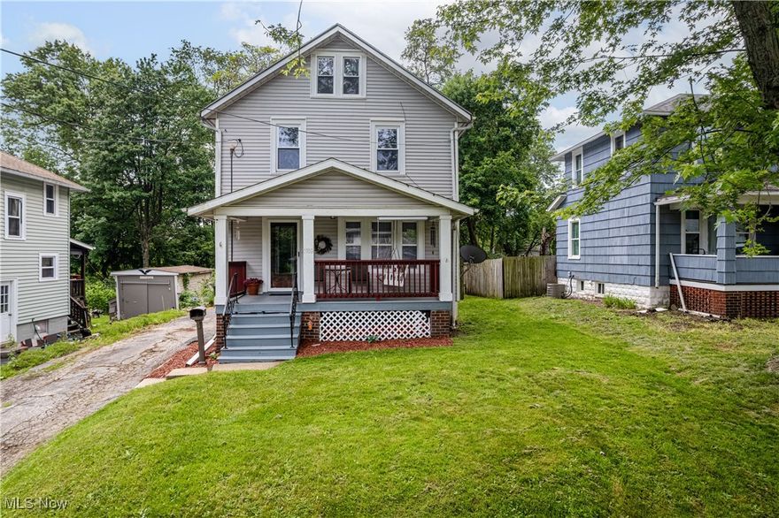 Charming 3-Bedroom Colonial in Goodyear Park, move-In Ready!  Welcome to this well-cared-for, hidden gem colonial located in the heart of Akron's desirable Goodyear Park neighborhood. With 3 spacious bedrooms, 1 full bath, and 1,433 square feet of comfortable living space, this home is full of warmth, character, and modern updates. Step inside to find a freshly painted interior that complements the home's original charm. The cozy front porch, also freshly painted, features a delightful porch swing, the perfect spot to unwind and enjoy the peaceful surroundings. The finished attic offers endless possibilities for additional living space, a home office, or even a fourth bedroom. Whether you're looking for extra space or room to grow, this flexible area has you covered. Situated in a quiet welcoming neighborhood, this home is conveniently located near highway access, shopping, restaurants, and more, offering the best of both comfort and convenience. Don’t miss your chance to own this lovely, move-in-ready home in one of Akron’s most established neighborhoods!