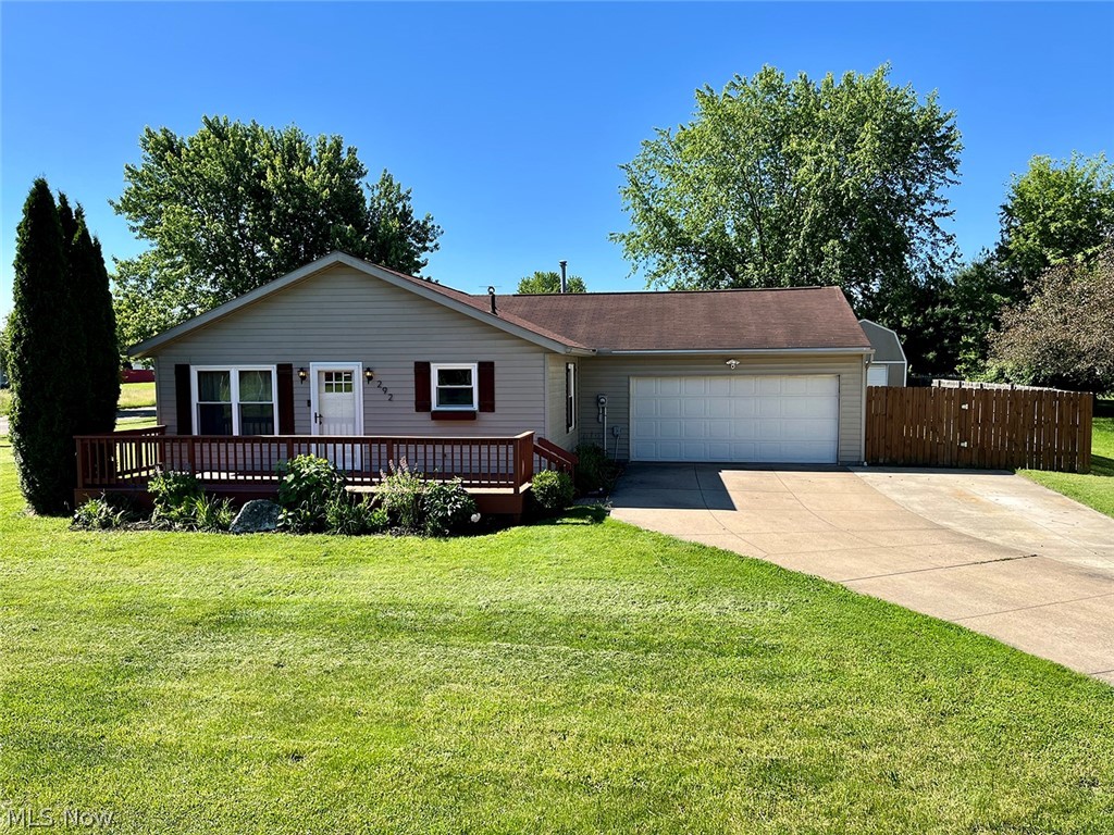 Easy keeper ranch home on .3 acre corner lot. The attached garage features a wi-fi enabled garage door, concrete, water, 21’ wide x 22.5’ deep, and nice attic storage above. The home has 3 main floor bedrooms. Main floor laundry. Remodeled full bath in 2018. New windows throughout in 2022, transferable warranty. New central air unit in 2018, 10-year warranty. The roof was inspected in 2023, no repairs needed. New front door and storm door in 2023. Freshly restored front porch. Concrete rear patio with enclosed privacy fence. Additional storage shed included. Sellers have taken good care of this property. Schedule your showing today!