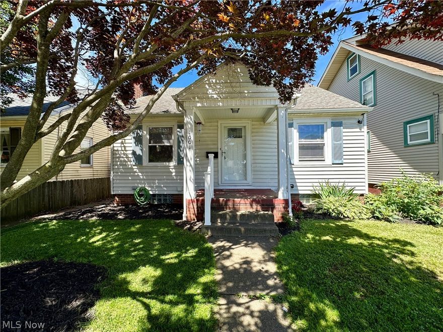 Solid bungalow home is nicely updated and in great condition. The main floor living area features a spacious living room with a cozy fireplace. The updated eat-in kitchen has a double sink and newer appliances. This classic floor plan offers two 1st floor bedrooms and an updated full bath. Upstairs you'll find the 3rd bedroom with a deep closet, great ceiling height and ample space. The basement has plenty of space for your storage needs and comes complete with another full bathroom and a laundry area too! The front of the house oozes curb appeal, and there is a large deck overlooking the fully fenced backyard. Detached one car garage accessible
from the alley. Recent upgrades included are a new furnace, A/C, hot water tank, 100 amp electric panel, stove and
refrigerator. Call to see this well kept home today!