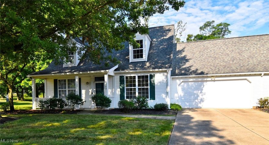 Welcome to this sunlit filled and beautifully updated condo! Nestled on an open, parklike lot, this home offers rare privacy and stunning treed views, enjoyed from a spacious paver patio, as well as an inviting front porch. Step inside to a fresh, modern décor that flows effortlessly from the spacious living room with a cozy gas fireplace, through the dining area, and into a unique family room. A wall of windows brings the outside in, creating a bright and airy atmosphere throughout. The gorgeous kitchen feautres quartz countertops and stainless steel appliances. Convenient first-floor laundry room is located nearby, complete with washer, dryer, and built-in storage. The spacious first-floor primary suite includes a custom walk-in closet and private bath with a stall shower. Upstairs, you?ll find a large second bedroom with double closets, a versatile three-sided loft (ideal for an office or guest space), and a second full bath. Additional highlights include a 2-car attached garage with built-in cabinets, attic storage with pull-down stairs, and thoughtful finishes throughout. This home combines easy living with beautiful surroundings and flexible space. Don't miss your chance to make it yours! Schedule your tour today!