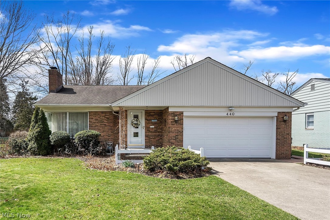 Well loved and very well maintained Bay Ranch! Large Livingroom with a stately Wood Burning Fireplace (gas line @ for conversion). Open Dining room with a great Den/Media room adjacent (with new exterior shade). All window treatments stay and are washable (except in last bedroom) Hardwood floors are softly gleaming throughout. The eat-in Kitchen is light and bright with all appliances staying (Washer & Dryer stay too), and a Slider out to a big deck. The Master Bedroom is good sized and a serene oasis. The main bath includes a separate shower and vintage tile with a younger countertop. There are two more good sized bedrooms (one being used as an office now. The basement is mostly finished into a rec room with an unfinished laundry utility room. Basement features glass block windows. Basement is waterproofed (1990) with a lifetime warranty. Newer Garage Door. The backyard features an awesome deck for summer barbeques! The yard has a lovely arbor and plantings will soon be budding. Desir