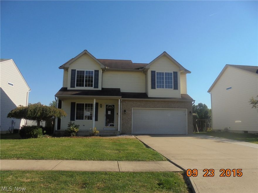 There bedrooms and two and a half baths Colonial on a nice street with newer homes in Elyria.  There is mold in the basement.  The home is in decent shape.