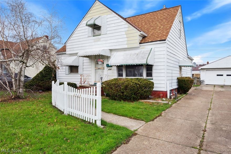 Welcome home to this 3 bedroom cape cod style home.  A true handyman special or a great fixer.  The detatched garage has a natural gas line for the car lover.  There is a 3 season attached patio off the second optional dining or family room.  Hardwood floors in the front living room and bedrooms on the main floor.  Large second floor 3rd bedroom with loads of storage!
Some of the big ticket items have been done in the last 10 years, roof, hot water tank, main plumbing and valve and furnace. 
Awaiting your finishing touches.  Sits next to a walking path direct to the park.