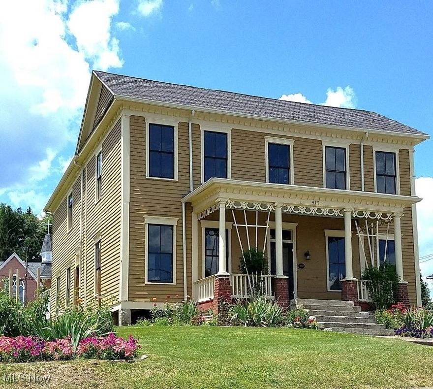 Presenting Circa 1856, McWhorter-Clevenger house. Greek Revival style 2,066 sq. ft. home , with careful planning and restoration complies to the history preservation period plus modern amenities. Welcoming front porch, front foyer leads to generous rooms with volume ceilings. 1st floor parlor/guest room or study w/Vermont Casting stove, full bathroom, spacious living room, dining room. Kitchen with center island, large range hood, original cabinetry. Mudroom, , Hardwood floors, era chandelier. Zoned heating. Grand staircase to 2nd. Floor, 2 bedrooms plus Master bedroom 18x24, special vanity sink. Bathroom, Claw foot tub & shower. Laundry,  Study, 2 large storage closets plus exit foyer to stairs side parking area. Special features 2 stained glass windows, 10 ft. ceilings, beautiful woodwork, fireplaces (not in use). Pull down attic access. Lifetime shingle roof. Buried utility lines, city water and sewer. Large backyard. Nice garden area. Landscaped. Tool shed. Easy access, off street parking. Residence shows equal appreciation for history, modernity and comfort. Beautiful heart of Spencer setting, listed on the National Register of Historic Places. Contact agent for more information or pictures of home.