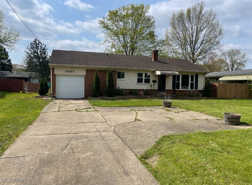 Priced to sell is this 3 bedroom ranch home with attached garage, hardwood floors, full basement, rear porch, and nice sized lot. Needs tender loving care.