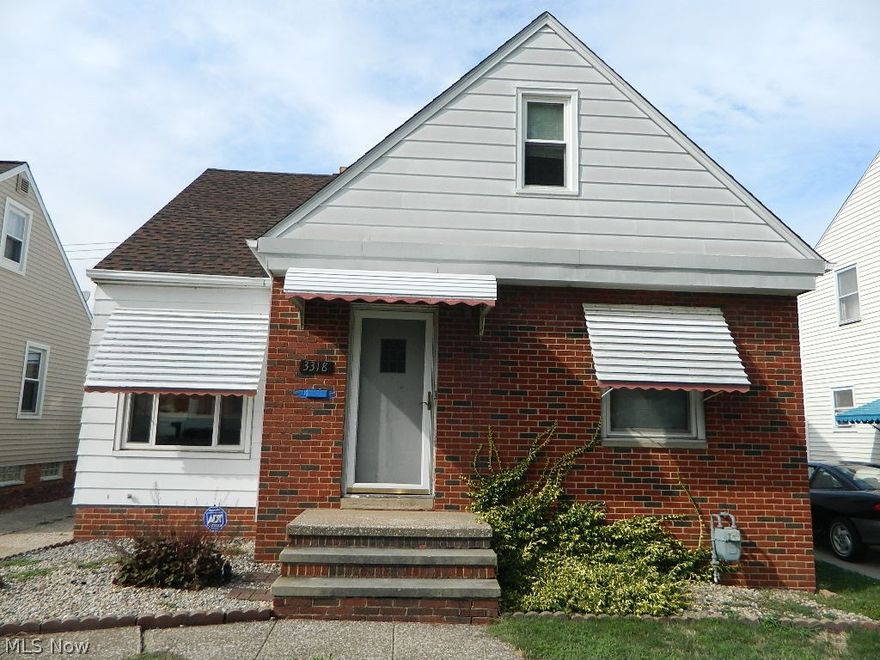 Great opportunity!  Aluminum cape cod with one car garage.  Full basement with glass block windows and a full bath. First floor has hardwood floors, two bedrooms and updated bath. Kitchen includes dining area.  Upstairs is larger master bedroom.  Needs your personal touch.  All information approximate. Sold AS IS. Pre-approval or proof of funds must be presented with offers.  Buyer to assume any and all expenses for inspections, buyer’s agent must accompany all inspectors.