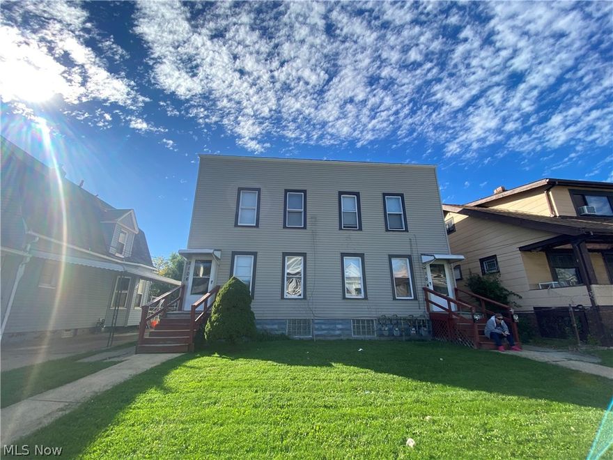 Westside of Cleveland GEM. 4 UNITS!! 3 are currently cash-flowing at $625/mo x2 and $475 x1. Only 1 unit which is vacant had tenants move out just last month (September/2020). All units are month to month with no long term leases. $475 unit has been a tenant for many years and is always on time, so seller never increased rents. This property is 2 blocks away from a new Amazon warehouse which broke ground for construction this summer 2020. Awesome investment opportunity with room to raise rents. This is a great owner occupant opportunity!! Appreciation and other factors are to consider with this investment. Roof sealed in October 2019. Electrical Panels updated recently. 3/4 Furnaces are new. Newer water heaters. Floors redone in some units. New windows throughout. Plumbing improvements  TURNKEY