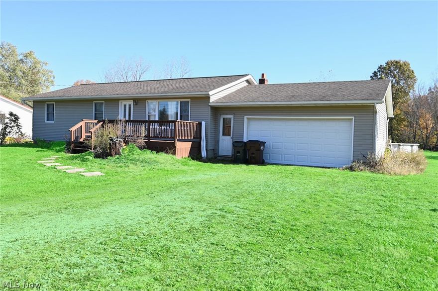 Welcome home to this charming, three bedroom, 2 bath ranch, with attached garage, nestled on a well maintained lot! Upon entering the house, you will feel right at home in this cozy living room space, that glides right into the dining area and updated kitchen with plenty of cabinet storage! Down the hall, you will find a newly renovated bathroom with lots of natural light! The master bedroom offers a walk in closet, and two more good sized bedrooms down the hallway. The basement offers a bar and plenty of room for company and extra storage. Back yard has a pool for those hot summer days! Come see this house for yourself and call it home!