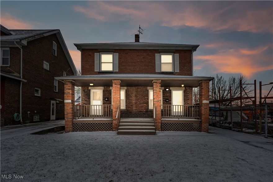 Welcome to this well-maintained brick duplex, a fantastic investment opportunity or a perfect option for owner-occupants!  Both units are three bedroom, one bath.  Solid brick double with a matching 2-car garage.  One unit features brand-new flooring, while the other has cozy carpet.  Both units have been freshly painted from top to bottom.  Updated bathrooms in both units for modern comfort.  Fully equipped with appliances included.  One unit has a new hot water tank installed in 2024.  One unit features central air conditioning.  Each unit includes its own private basement for storage or additional space.  Spacious, fenced-in backyard, perfect for gatherings or relaxation.  This duplex is move-in ready and offers versatility, whether you're looking to live in one unit while renting the other or add a reliable property to your portfolio. Schedule a showing today to see this solid double for yourself!