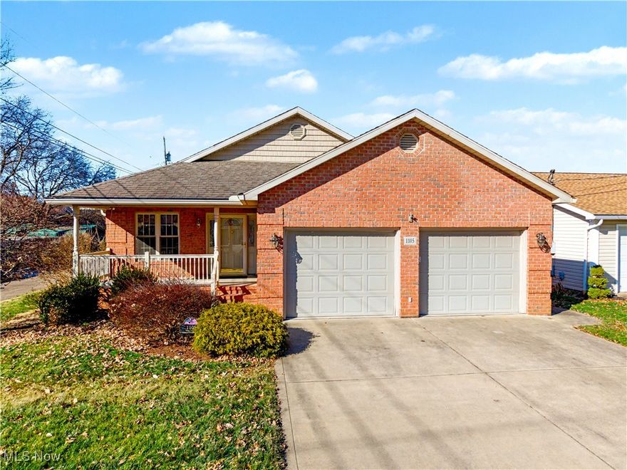 Welcome home to this charming brick ranch featuring beautiful quoined corners and vinyl shake accents, perfectly situated on a flat city lot with a privacy-fenced backyard and an abundance of mature landscaping—your own private garden oasis! Enjoy morning coffee or sunsets from the inviting front porch before stepping inside to a spacious living room with a cathedral ceiling, open to the breakfast nook and kitchen. The kitchen features stainless steel appliances, solid oak cabinetry, and a seamless flow into the formal dining room—perfect for gatherings. Just off the dining area, you’ll love the bright, glass-enclosed 4-season room that leads to the back deck and peaceful backyard retreat. The primary suite includes a double walk-in shower and a generous walk-in closet. A third bedroom near the entry makes an ideal home office or flex space. Convenient first-floor living continues with a laundry area located just off the entrance from the two-car garage. A full basement provides abundant storage and endless potential. First time offered on the market—well cared for and ready for its next owners!