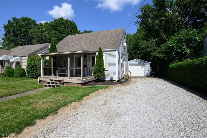 Welcome HOME to this gorgeous Bungalow in Perry School district! The well maintained home is nestled in a quiet neighborhood with a park like setting in the rear. Make your way to the cozy front porch you'll never want to leave. Inside you'll feel right at home in the main living space, around the corner you'll enter the kitchen with neutral tones and natural light from the backyard view. The first floor features 2 bedrooms with closets, one which can be an office if you work from home.  The upstairs master is cozy and has a large closet.  Outside features a Oversized 1 car garage, a large shed and a privacy fence the entire property.  A spacious deck and large pool create your own private oasis.  This is the Perfect starter home or for someone looking to downsize.  This BEAUTY will not last, so bring your pool float and your offers! 
Updates* New Back Deck, 21ft above ground pool w solar heater, 10x10 storage barn, Fence, wood laminate flooring first floor, Ionic Water System