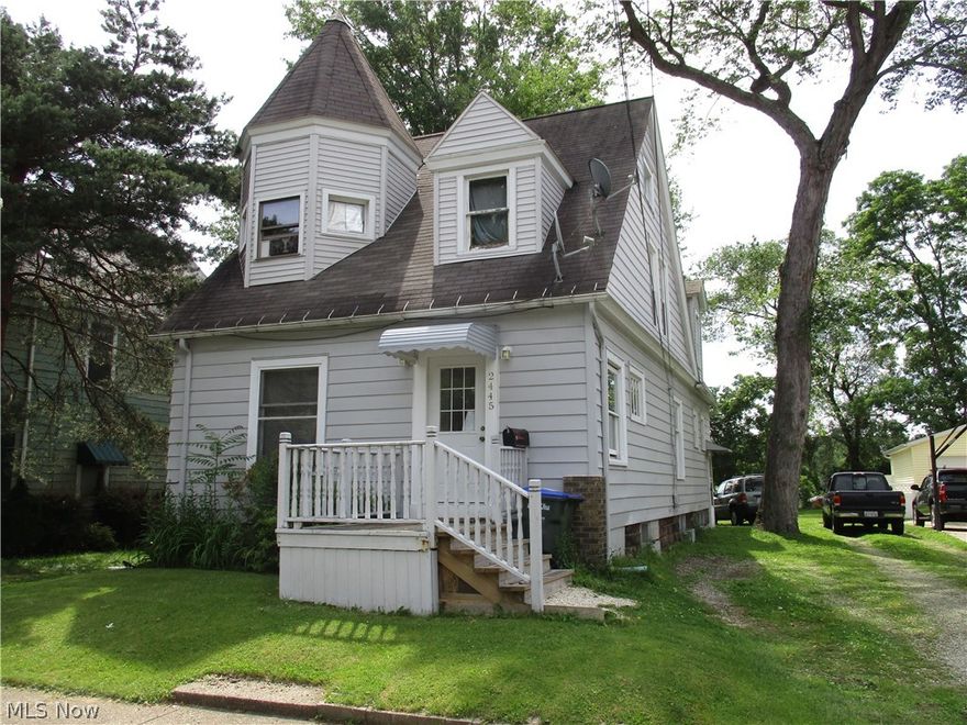 Long term tenants Upstairs $250 per month. Downstairs $320 per month. 
Newer electrical service and breaker boxes. Newer sewer line in basement to street.