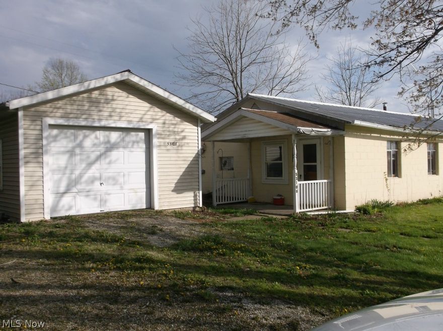 Needs some TLC its a  Level lot over 1 acre. 1.5 car garage, 2 BR, 1 BA, Could be super cute.  Owner keeping mineral rights.
Byesville water Available. Sell will pay toward Byesville water installation.