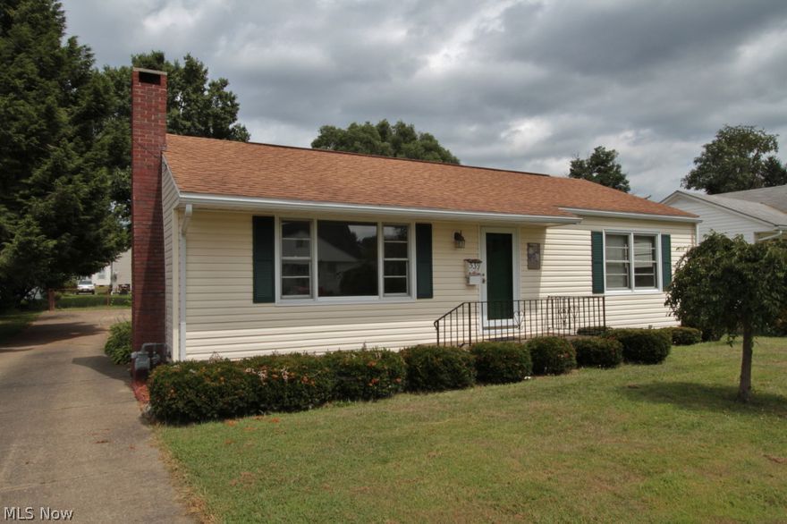 Roomy ranch on flat lot,pretty street. The backyard has nice 2car garage plus carport
owners liked to use for outdoor sitting.Also storage behind garage.The huge living room has stone fireplace
and hardwood floors.The two bedrooms are very nice size and have good closets and hardwood floors. Nice 
full basement with laundry hook up plus laundry hook up off kitchen. The stackable washer and dryer stay plus
extra washer.The kitchen appliances also stay with home.Call Carol Kaido today for your personal visit,you will
be pleasantly surprised.