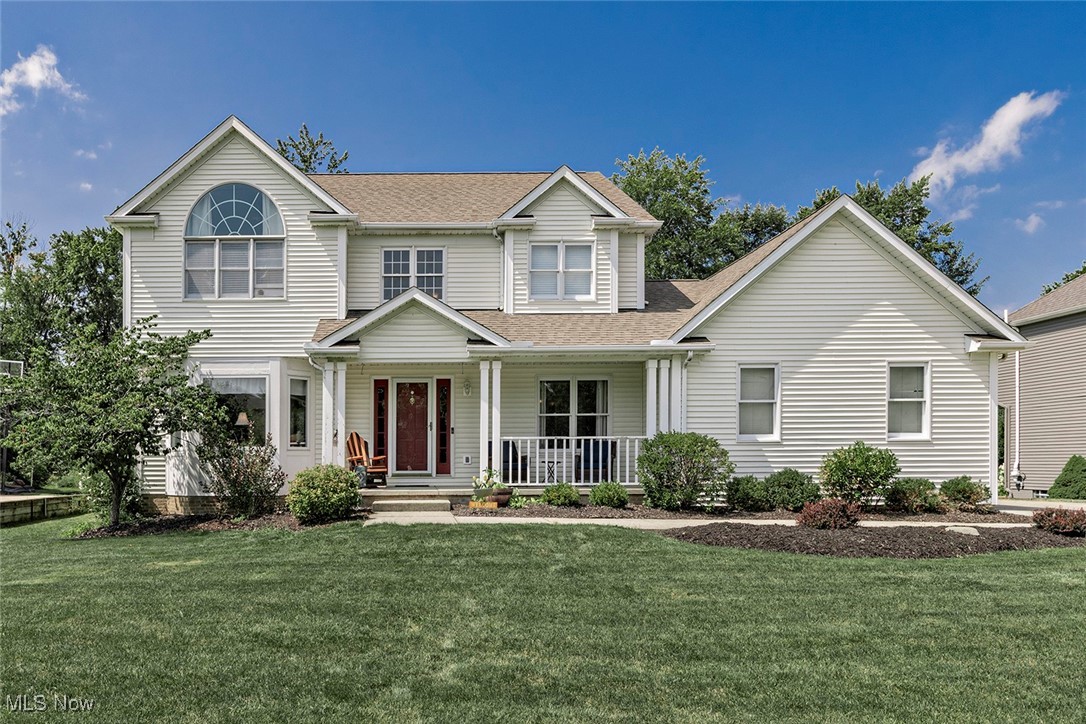 Fantastic opportunity to live in this lake community. The front porch welcomes you, then walk into the entrance with the beautiful staircase. To the left is the living room that has sliding barn doors that open to the great room, with fireplace & kitchen. with granite counters & island. Sliding doors open to the patio, back yard & shed. The spacious Master bedroom has a beautiful updated bathroom with jacuszzi tub & walk-in closet. The other 3 bedrooms are good size. Plenty of space in the lower level for a recreation room, additional room & plenty of storage space.. This 4 bedroom home has been impeccably cared for, and it's neutral & classic decor makes it perfect to move in & enjoy! Hawthorn Community is centrally located near all shopping options, schools & highway access. The HOA fee includes maintenance of the pool, clubhouse, pavillion, basketball, tennis & bocce courts, & private lake. There is an additional fee for boats approximately $100 annually.