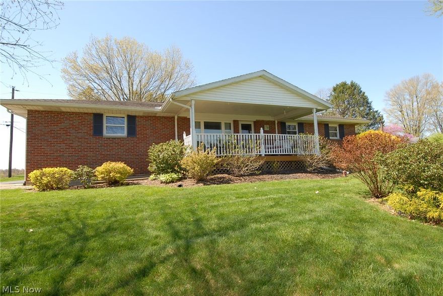 Spectacular property featuring an immaculate 3 bedroom, 2.5 bath brick ranch home, lots of updates. bar in kitchen, recessed lights, granite countertops, fully applianced, hardwood floor in living room, cozy TV room with sliding glass door. Full basement with family room, kitchen, bath and bedroom, could be a mother-in-law suite. Covered front porch, pergola on back entrance. An extra lot features a detached garage with separate driveway and a covered front porch. Furnace in garage is not warranted. Beautifully manicured landscaping with lots of flowering plants and bushes. An enticing pergola in back yard to enjoy. Close to St Rt 16 and Granville/New Albany. 15 minutes to Zanesville. Minutes to Dillon Lake for boating, swimming, fishing and camping.Agent related to sellers