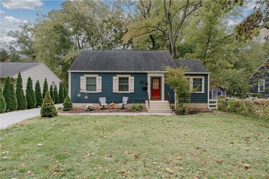 Welcome to 218 E School St – A Charming Cape Cod in a Serene Kent Setting! This delightful Cape Cod offers a perfect blend of classic charm and modern updates in a tranquil, quiet location. Step through the front door into a warm living room featuring gleaming hardwood floors and elegant French doors that lead to a bright and inviting sunroom—ideal for relaxing or entertaining. The kitchen is thoughtfully updated with granite countertops, stainless steel appliances, and a stylish tile backsplash, with a back door leading to an enclosed porch—perfect for morning coffee or casual meals. Two spacious bedrooms with hardwood flooring and a full bathroom complete the first floor, while upstairs, a generous third bedroom boasts its own ensuite bath, providing a private retreat. The partially finished basement offers an L-shaped rec room, laundry/utility area, and storage space, giving the home plenty of functional living and storage options. Enjoy a deep backyard for outdoor activities and gatherings, all while being less than a mile from the edge of the KSU campus. Shops, restaurants, and local amenities are just a short stroll away, making this home perfectly situated for convenience and lifestyle. Move-in ready and full of charm—this home is ready to welcome its next family!