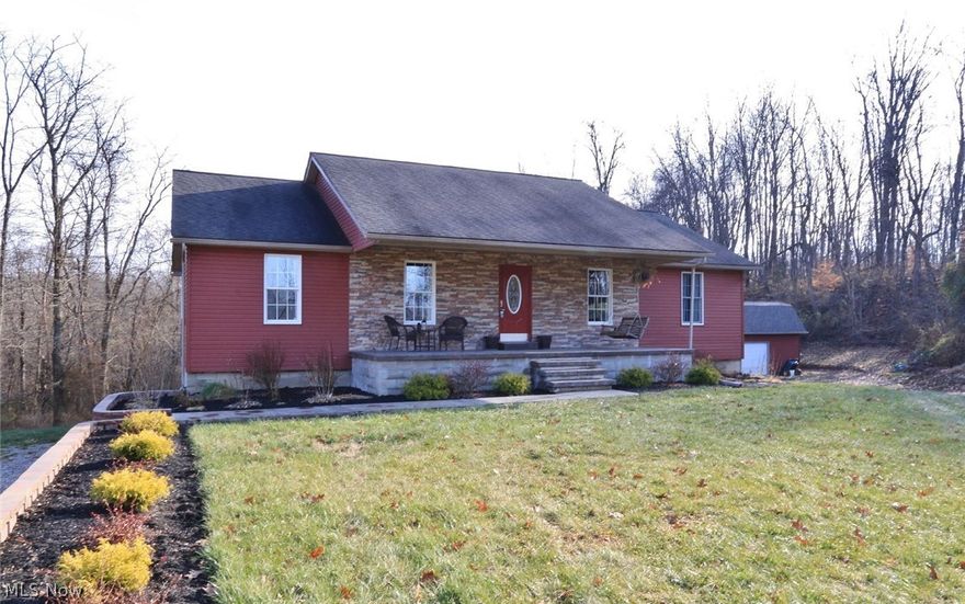 Beautiful, move-in ready ranch home situated on 3 acres in the country.  This home features over 3000 sq. ft. of finished living space that includes an open concept floor plan, 5 bedrooms, 3 full baths, and a large deck that invites you out to sit and relax while taking in the country views.  The fully finished walk out basement is where you will find bedroom number 4 and 5, a full bathroom, and a family room that offers a walk-out onto a patio with a hot tub.  You won’t want to miss this one! Call today and set up your showing!