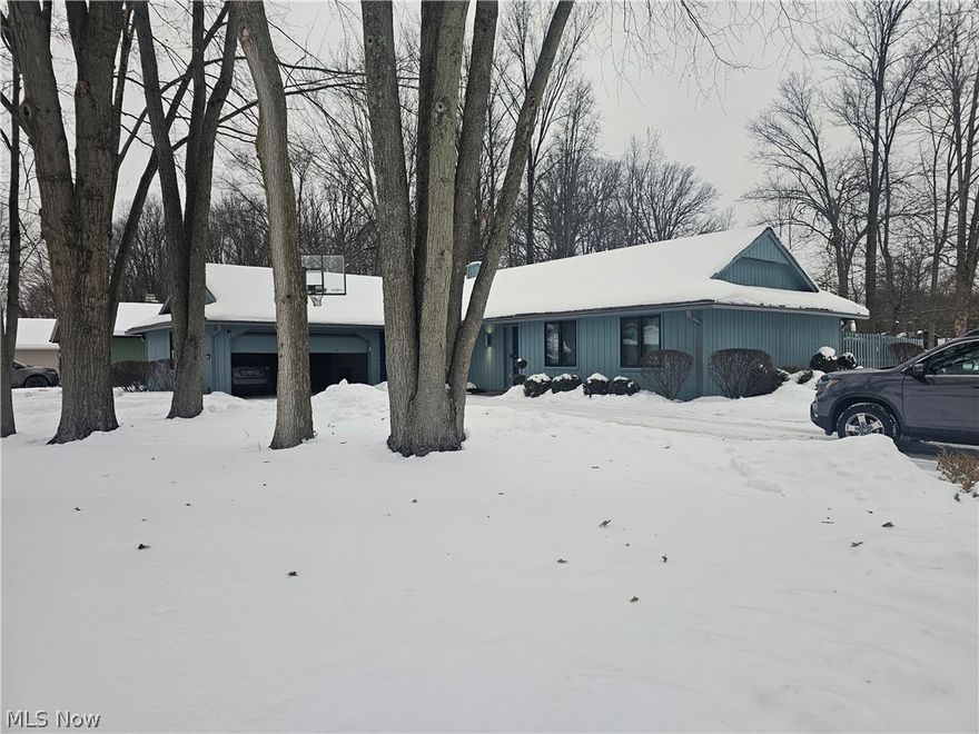 Very Spacious Ranch in Meadowood. Close to all Strongsville has to offer.2289 sq ft 4 BR 2.5 Ba ranch home features just replaced $45k worth of Andersen Architect Series casement windows. Recently painted exterior, recently replaced fence for privacy at the large patio, and re-landscaped.  Kitchen has granite counters, stainless appliances, brand new washer. Freshly painted Living Room Dining Room. Cabinets with granite counters offer great buffet service for dining room. Beautiful open plan with 2 generous living spaces. Woodburning fireplace in Family room. FR also features built in cabinets/bookshelves. MBR has WIC. 3 additional bedrooms round out the generous living space. VERY LARGE 2+CAR GARAGE with 220 line for Electric Car charging already installed. Circular drive. Recreation community offers tennis, pool, playground as part of the association. HOT TUB DOES NOT STAY. Exterior Blink cameras. stay.