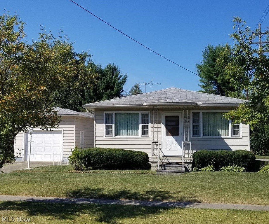Great opportunity for main floor living in this adorable, perfectly-priced ranch home that has been meticulously maintained by the same owner for over 50 years! Nice-sized living room and dining area off the kitchen, with hardwood floors under the carpet. The kitchen comes with all of the appliances and includes a gas counter top range, wall oven and loads of solid wood cabinets for storage. There are two 14 ft., nicely-sized bedrooms, with hardwood floors and ceiling fans. The home has two baths with an updated comfort height commode in each, for added convenience. You’ll appreciate the storage everywhere, from the double closets in the bedrooms (one bedroom even has TWO double closets!), an additional large hallway closet, and you’ll love the large basement with storage galore, including an extra refrigerator, gas stove and a second bath with a stand-up shower. If you’re downsizing or just starting out, this home will be perfect. On the corner of Williams and Prospect, you’ll have a